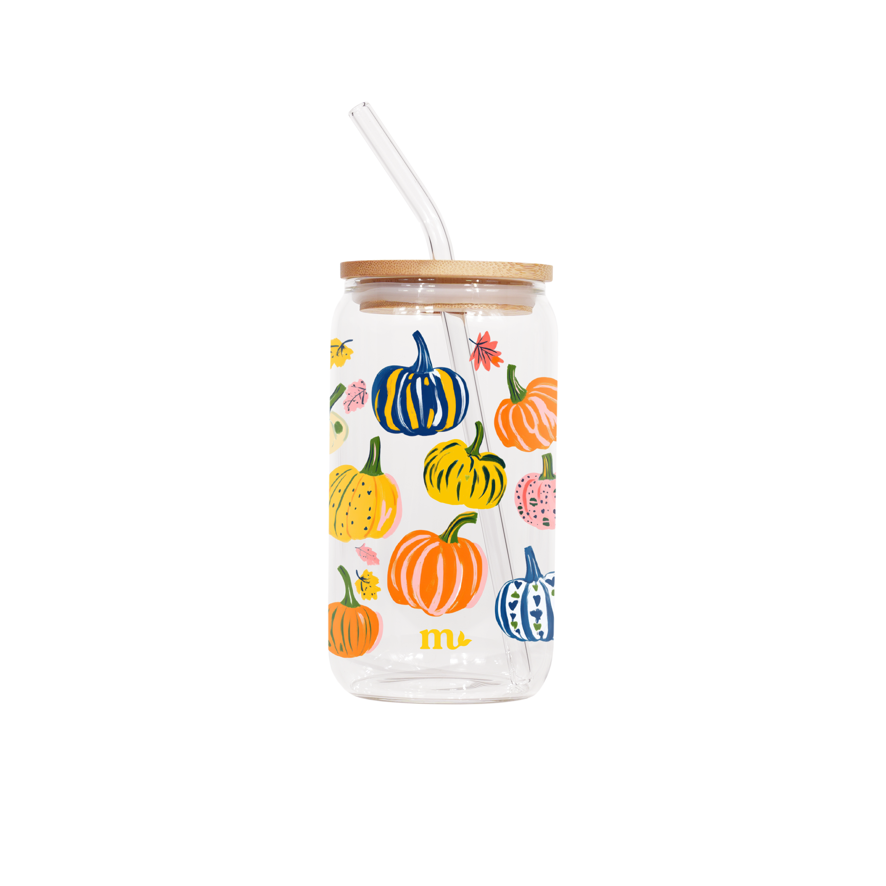 16oz Glass Tumbler - Pumpkin Patch