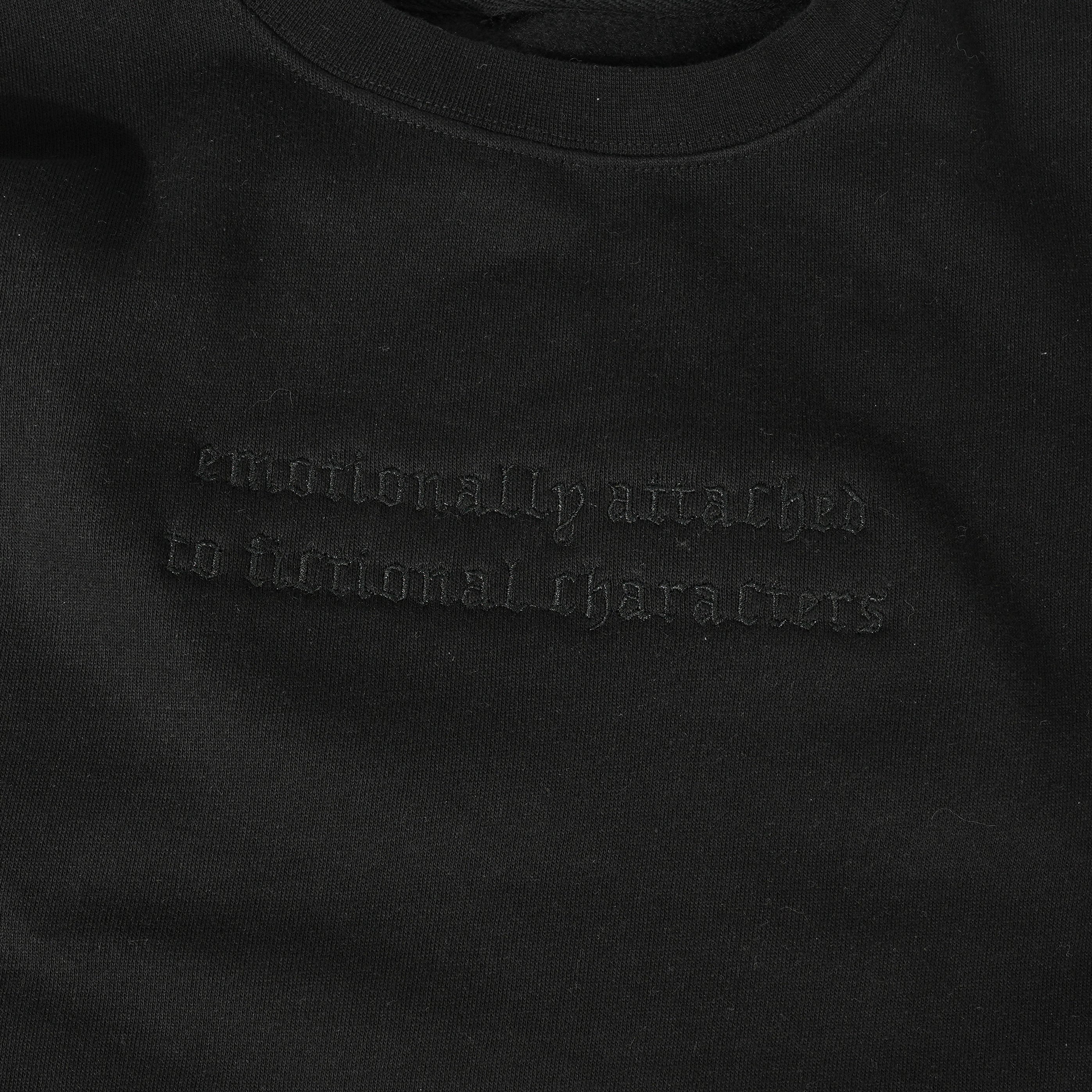 Emotionally Attached to Fictional Characters Crewneck