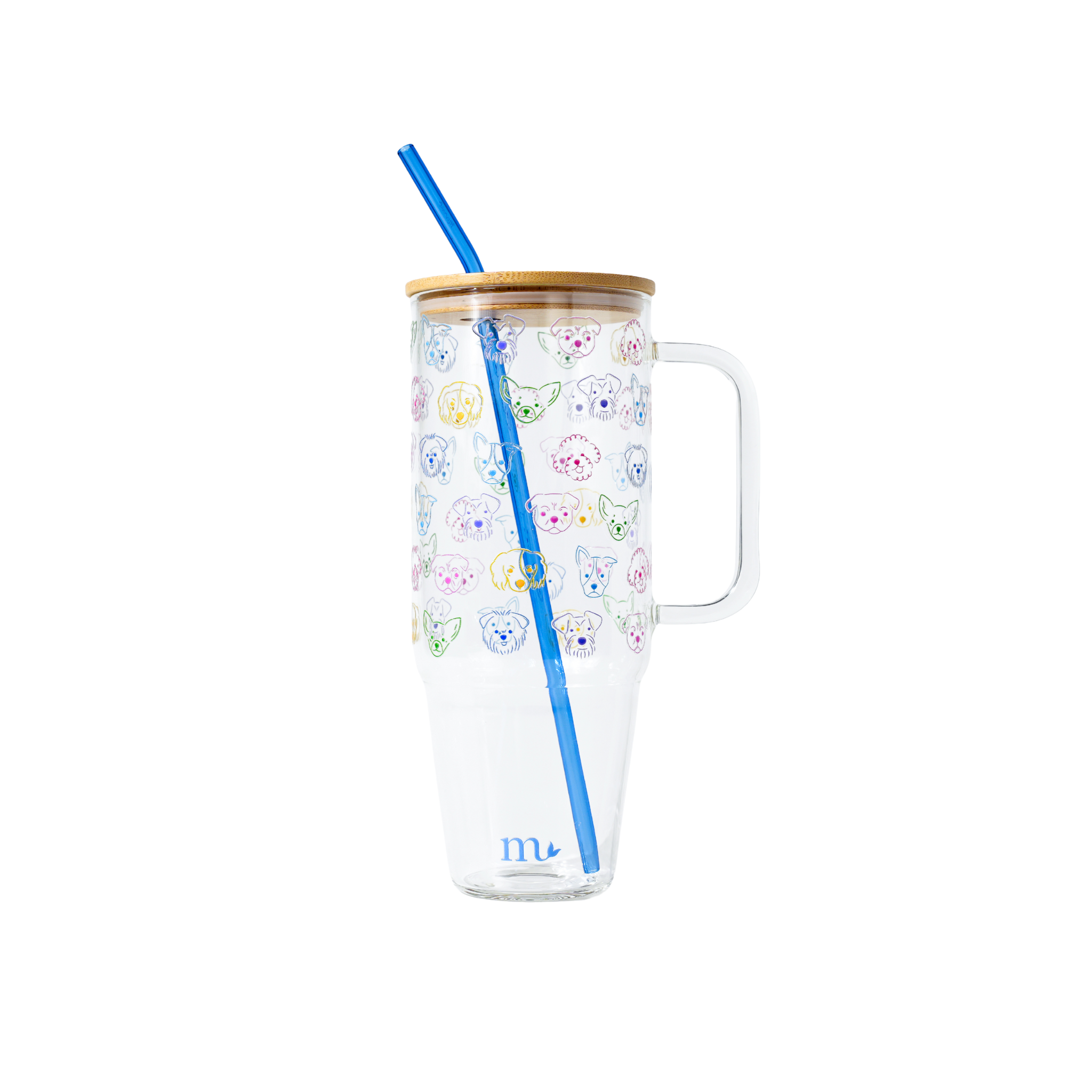 40oz Glass Tumbler - Puppy Love