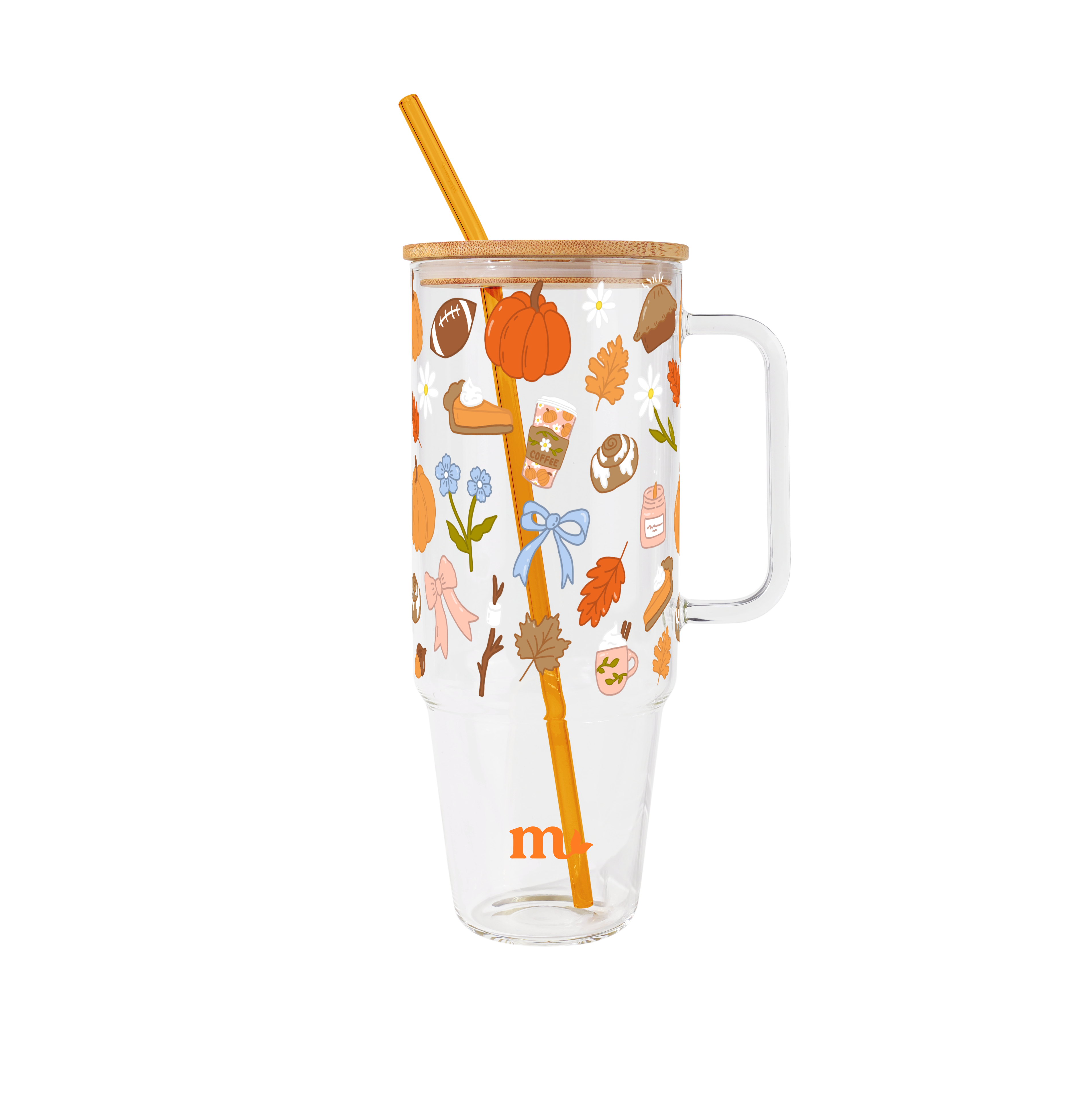 40oz Glass Tumbler - Sweater Weather