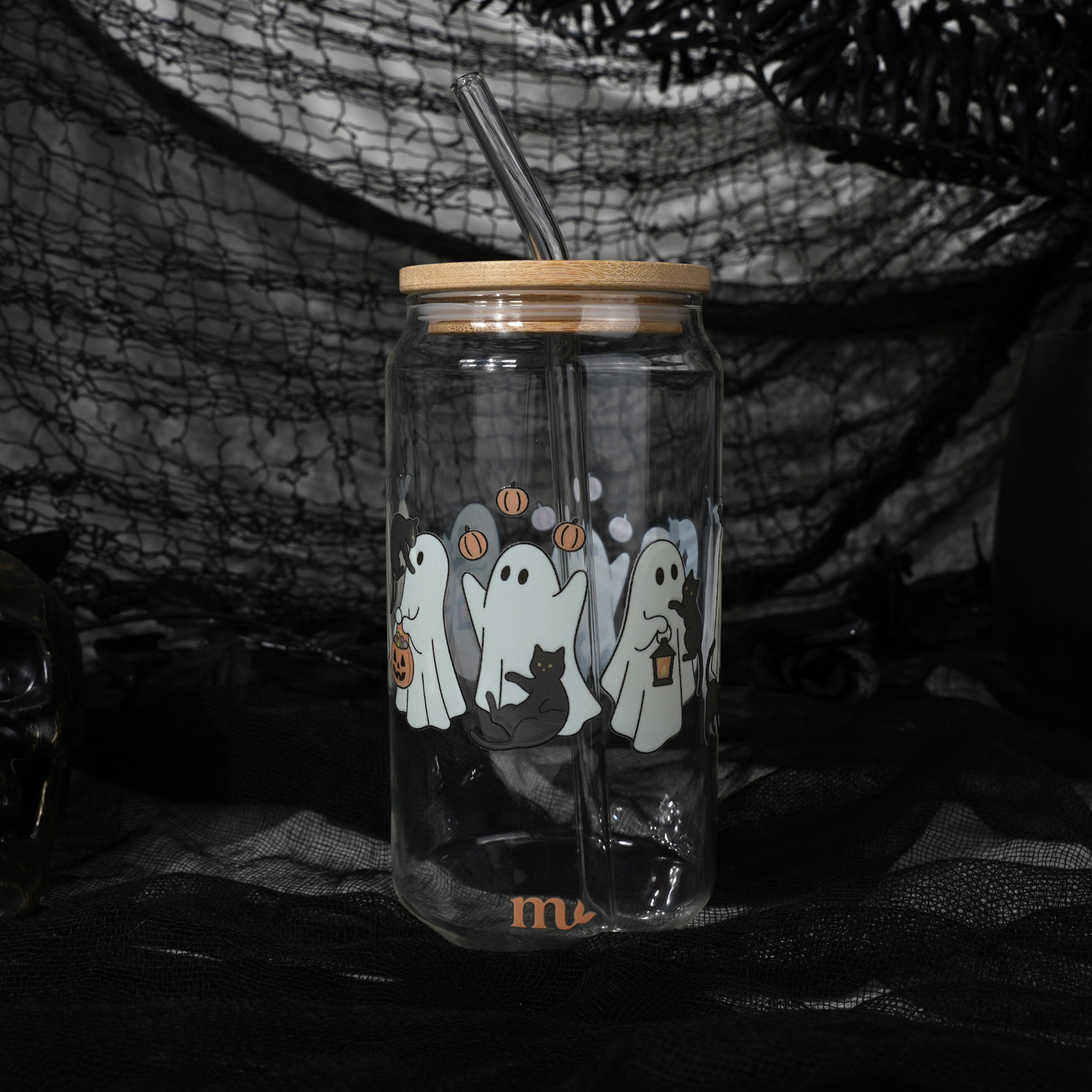 16oz Glass Tumbler - Boo Crew