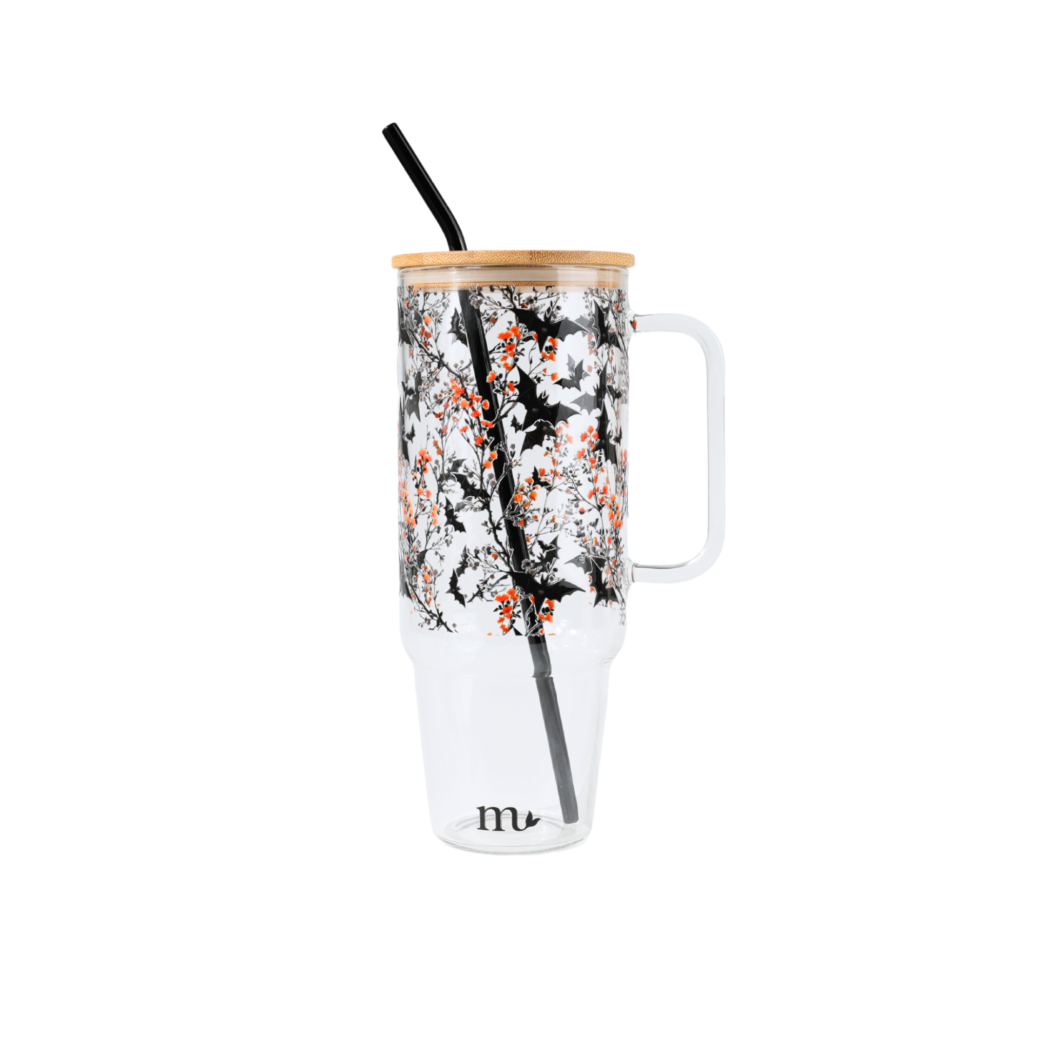 40oz Glass Tumbler - Bat Blossom