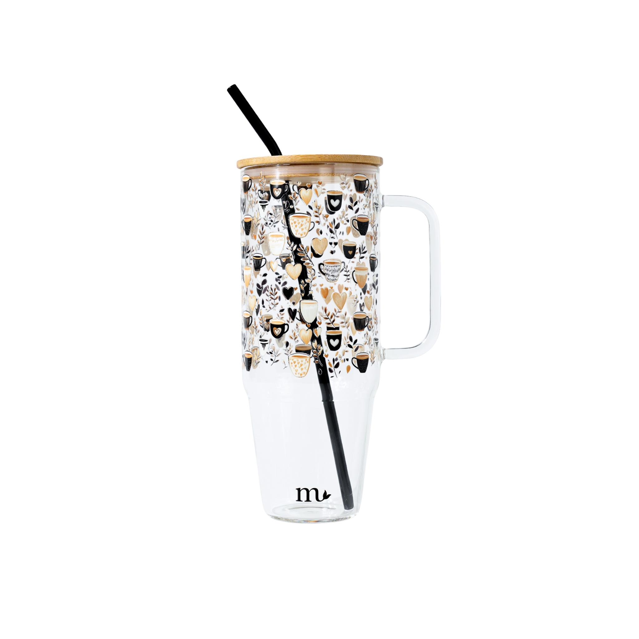 40oz Glass Tumbler - Coffee Break